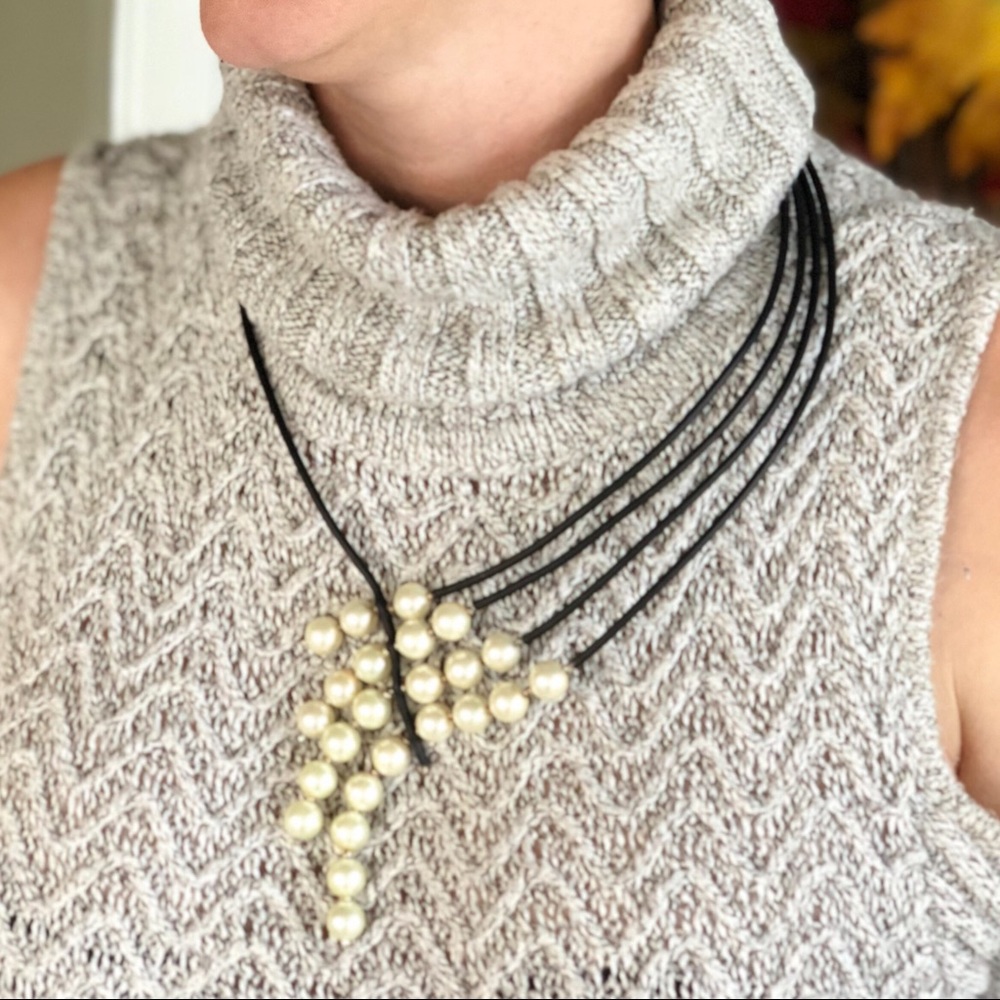 Pearl Necklace,Earrings, Designer Piece